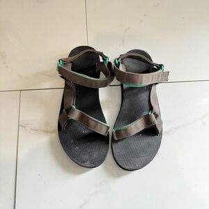 Teva Gray Strappy Sandals Size 10